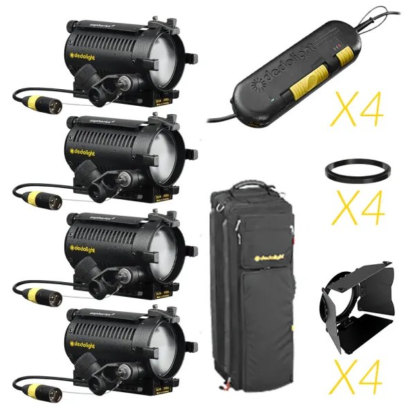 Louer un kit dedolight 4x 24V/100W Tungstene pour vos tournages dans les Alpes-Maritimes